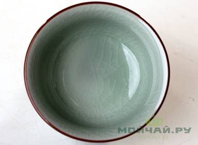 Набор посуды для чайной церемонии из 9 предметов # 25911 селадон: гайвань 125 мл гундаобэй 140 мл сито 6 пиал по 40 мл
