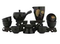 Набор посуды для чайной церемонии из 9 предметов # 42012 фарфор: чайник 190 мл гундаобэй 200 мл сито 6 пиал по 60 мл